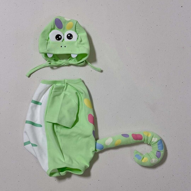 2026 Summer New Baby Romper Infant Snake-Shaped Outfit Ins-Style Crawling Suit for 100-Day Photo Studio