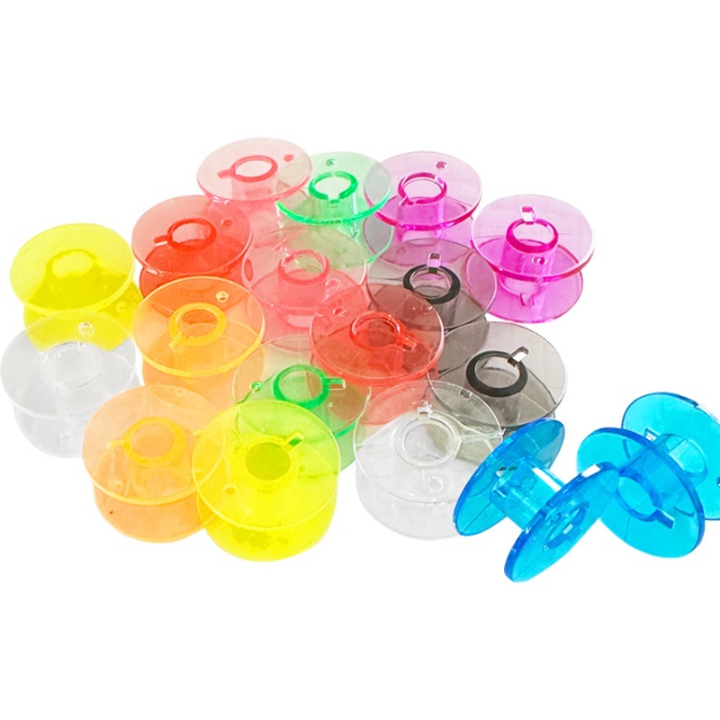 Fábrica al por mayor universal máquina de coser cilindro de bloqueo engrosada bobina accesorios 2518P traje de bobina de plástico transparente
