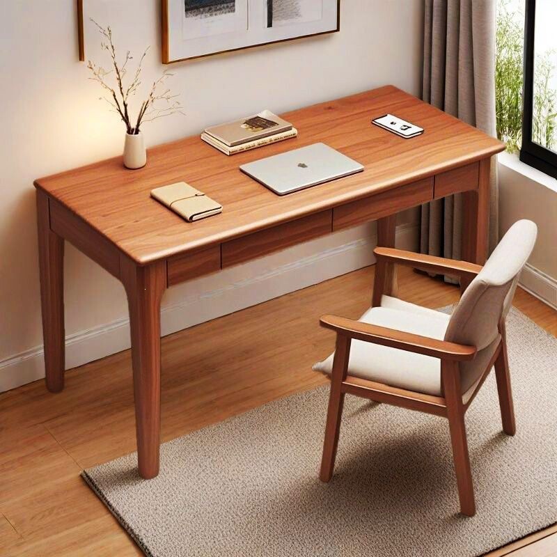 All-solid wood desk, Chinese-style table, simple modern home student writing desk, office bedside study desk, adult computer desk All-solid wood desk, Chinese-style table, simple modern home student writing desk, office bedside study desk, adult computer desk