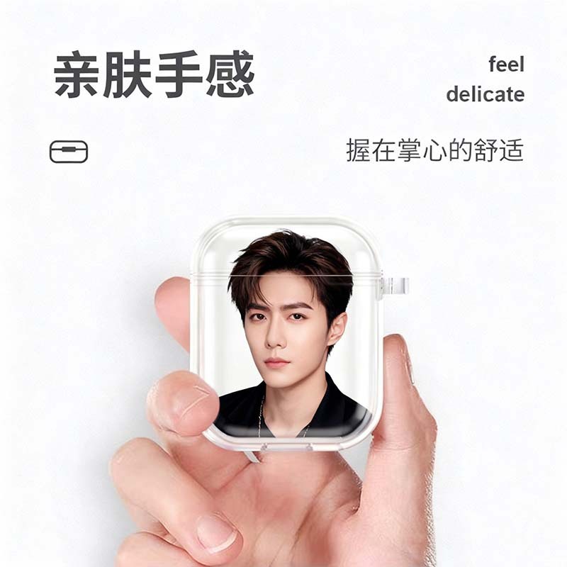 Airpods Bluetooth auriculares cubierta para dibujo personalizado transparente a prueba de caídas cubierta suave para Apple 1 / 2 / pro3 generación