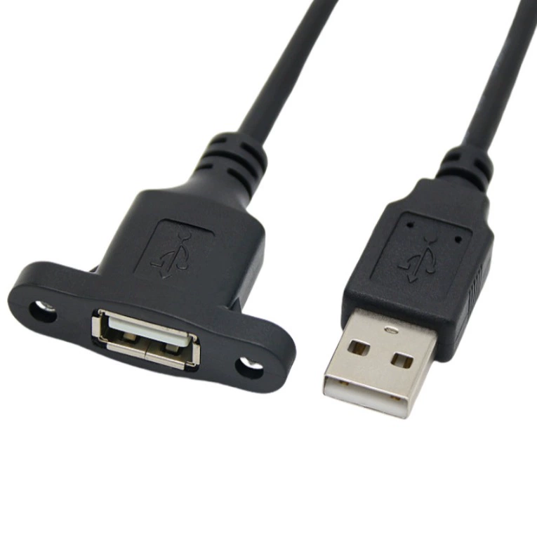 USB2.0 удлинительный кабель с ушками винтовые отверстия корпус пылезащита и ржавчина USB3.0 male to female кабель панели