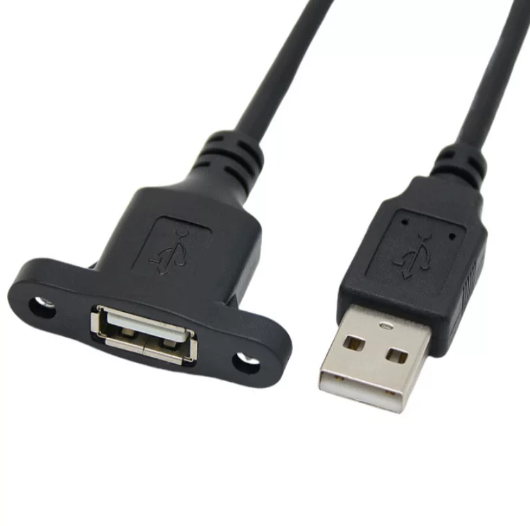 USB2.0 удлинительный кабель с ушками винтовые отверстия корпус пылезащита и ржавчина USB3.0 male to female кабель панели