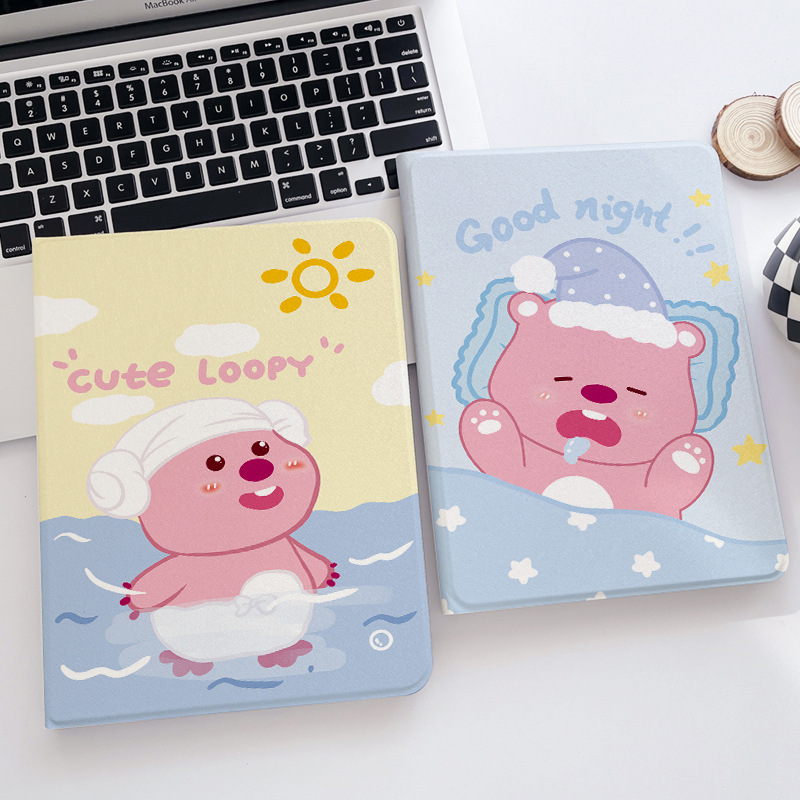 Cute Pink Ruby Suitable for Ipadpro2024 13inch Tablet Protective Case Soft Shell Foldableing Air6 Book Style Cute Pink Ruby Suitable for Ipadpro2024 13inch Tablet Protective Case Soft Shell Foldableing Air6 Book Style
