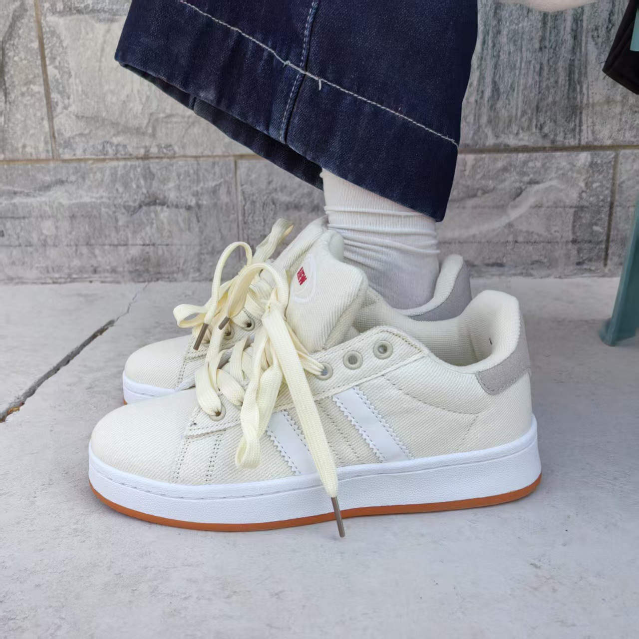 National Trendy Ins Style Niche Cream Vintage Bread Shoes Men's Chic All-Match Couple's Lightweight Trendy Sports Shoes