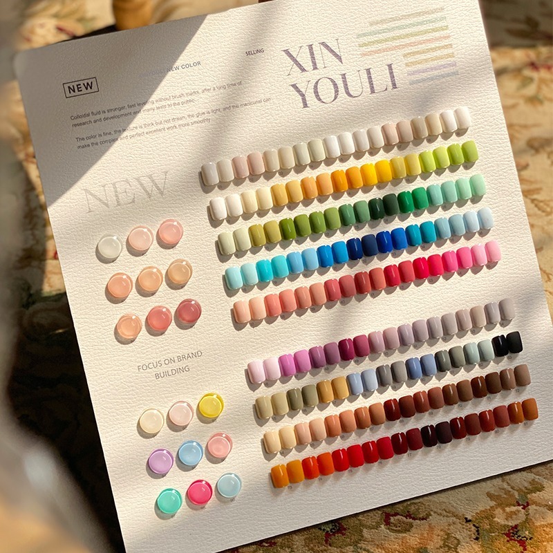 2023年爆款网红流行色系指甲油伈柚里99色美甲开店专用甲油胶套装