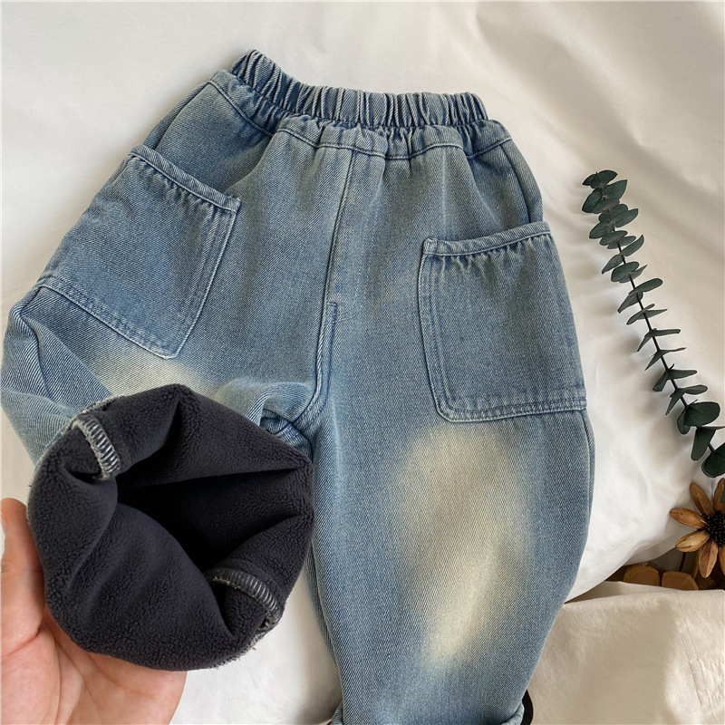Cute Solid Color Cotton Boys Pants display picture 5