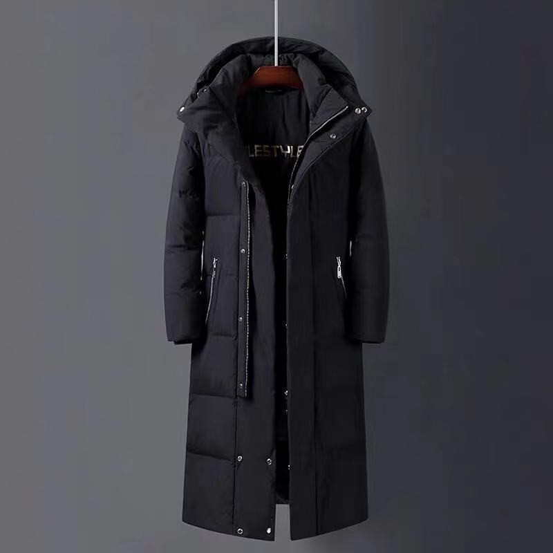 Over-The-Knee Men's down Jacket 2025 down Jacket Men's Long Winter New Trendy Brand Thickeneded Warm Couple Trendy Brand Jacket