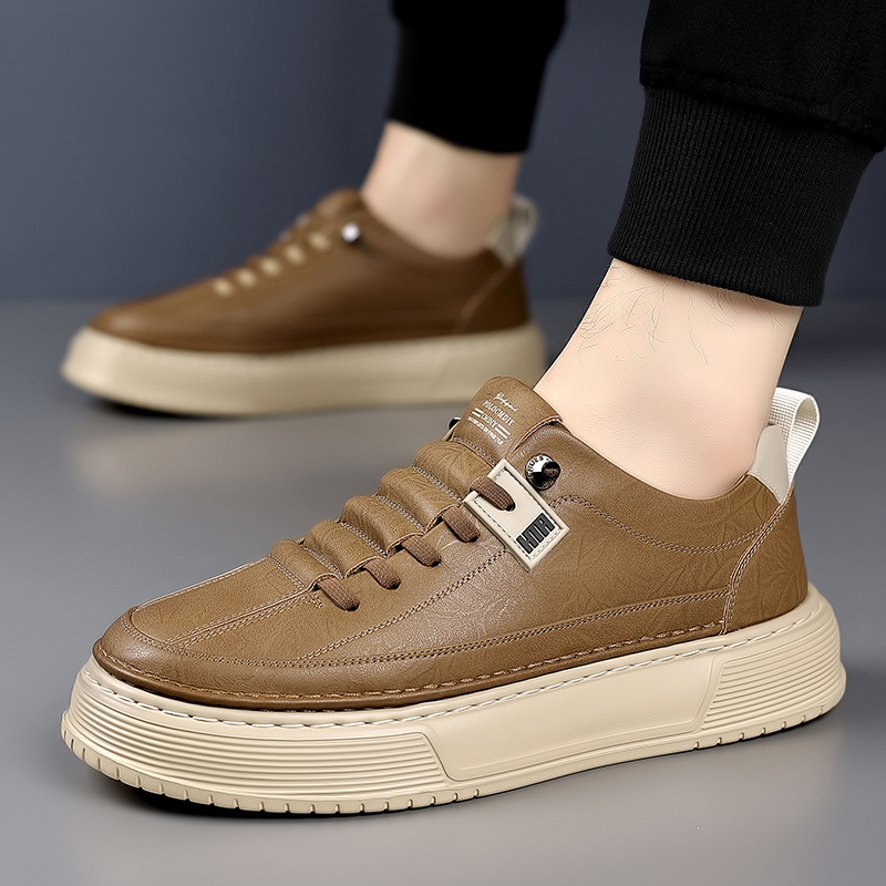 Nuevos zapatos casuales retro de verano para hombres británicos, zapatos de skate elevados, zapatos de hombre bajos y transpirables al por mayor.