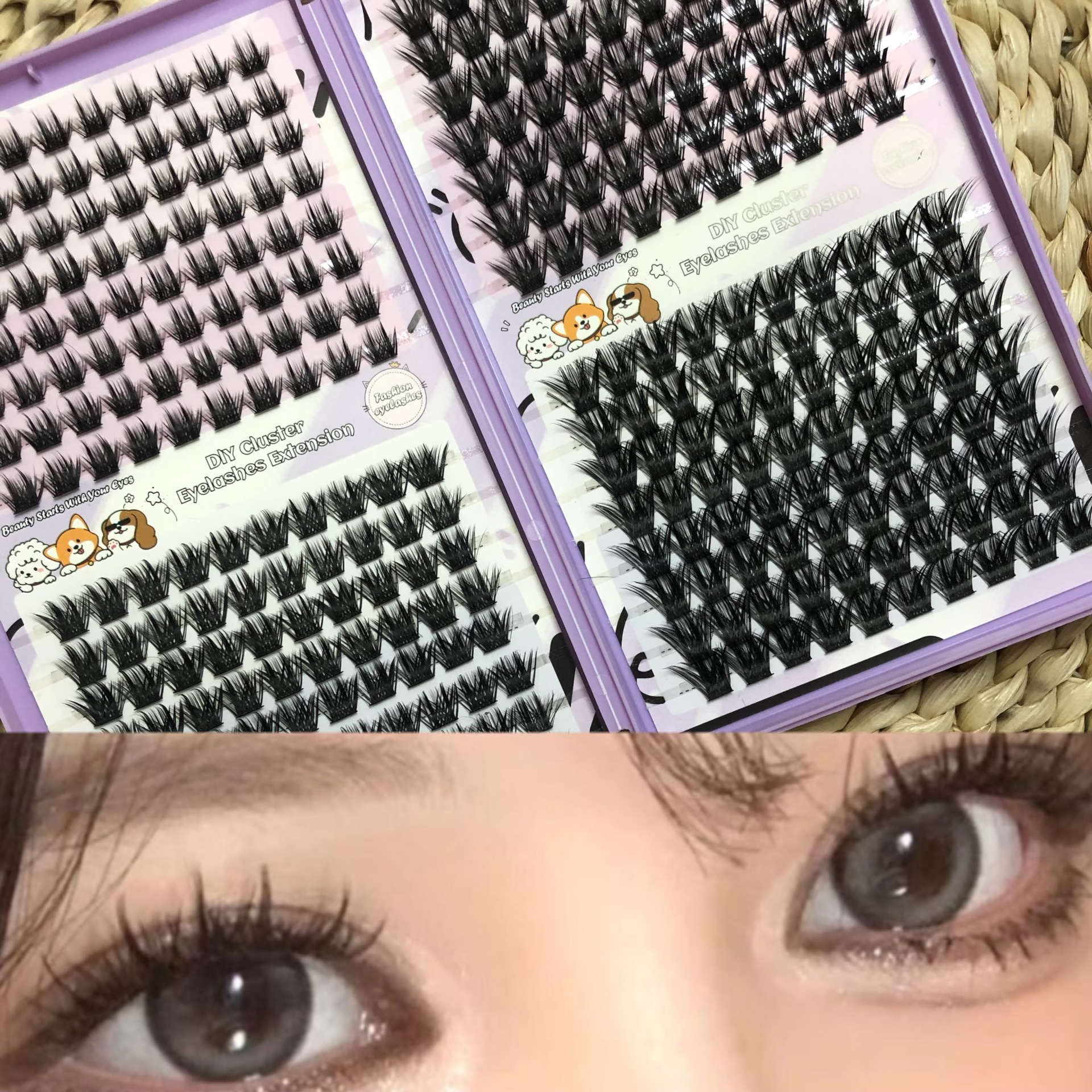 32 rows of dense DlY lashes 087