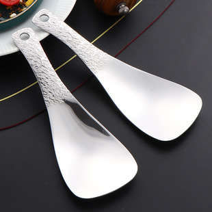 Thickened Stainless Steel Rice Spoon Tree Pattern Rice Spoon Dining Hall Rice Spoon Non-stick Rice Shovel Portable Household Large Rice Spoon Rice Spoon