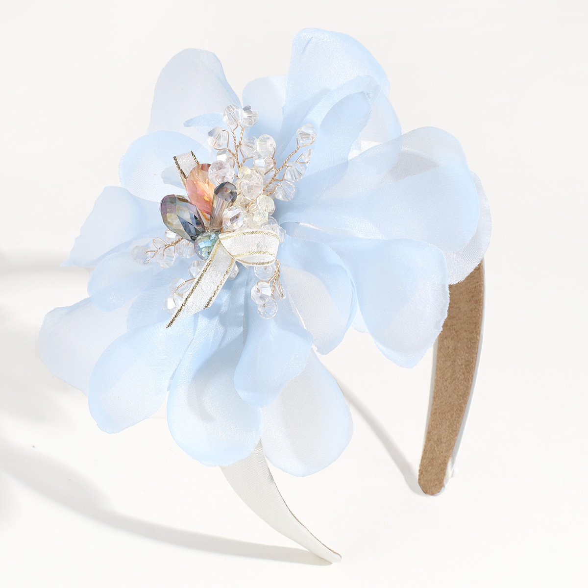 Women'S Gender Rhinestone Design Elegant, Sweet Style Elegant Sweet Flower Cloth Rhinestone Hair Band