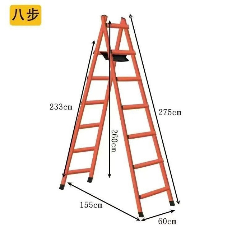 厚い人の字のはしごの炭素鋼の歩行のはしごの溶接の家庭の装飾の工事のはしごの特別な厚い折り畳みのはしごの人の字の木工|undefined