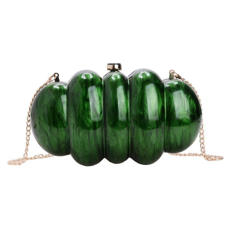 Comercio exterior transfronterizo damas nueva bolsa de cena nube acrílico bolsa de mano de boda ligera cadena de lujo oblicuo paquete de noche