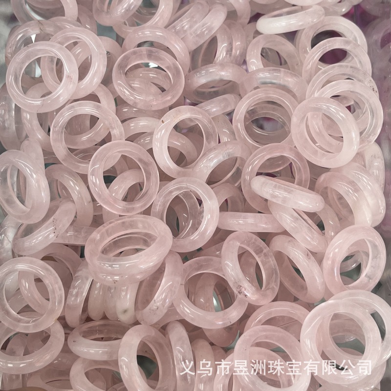 天然石水晶玛瑙玉髓圆环戒指戒圈跑环吊坠DIY饰品新中式 厂家批发|undefined