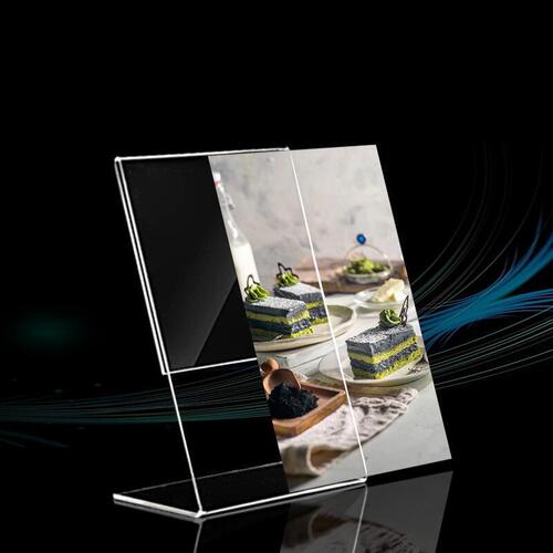 L-shaped A4 display board A5 desk card rack a6 desk sign transparent table card price card menu advertisement display board 