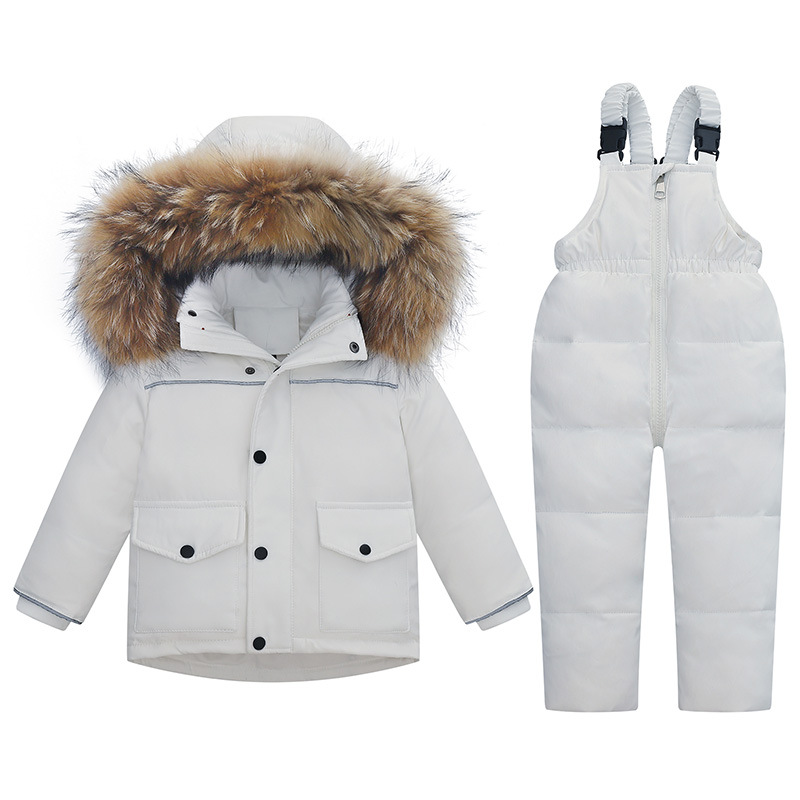 New Baby down Jacket Suit 1-6 Years Old Infant Boy and Girl Winter Clothing Thickeneded down Two-Piece Set