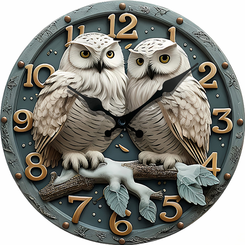 Reloj de efecto pseudo-estéreo nuevo de venta caliente transfronteriza, reloj de estilo de caricatura real, reloj de animales