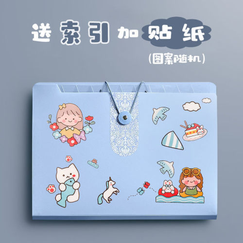Organ bag business bag A4 multi-layer folder transparent insert information book office supplies student test paper storage bag