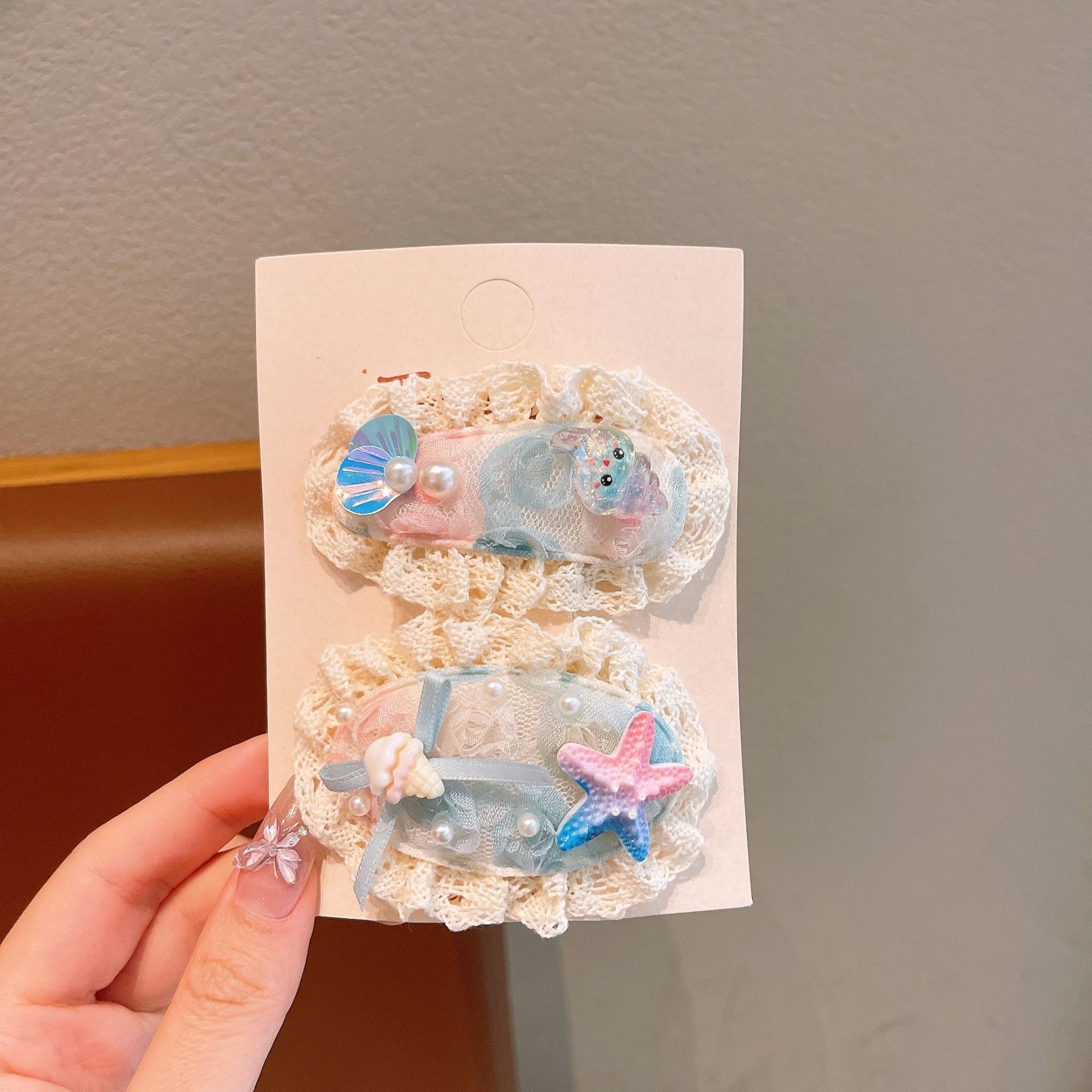 2026 flores de encaje bordado rosa coreano brocas de cabello para niños dulces brocas de cabello para niños adornos de cabello brocas de cabello lateral