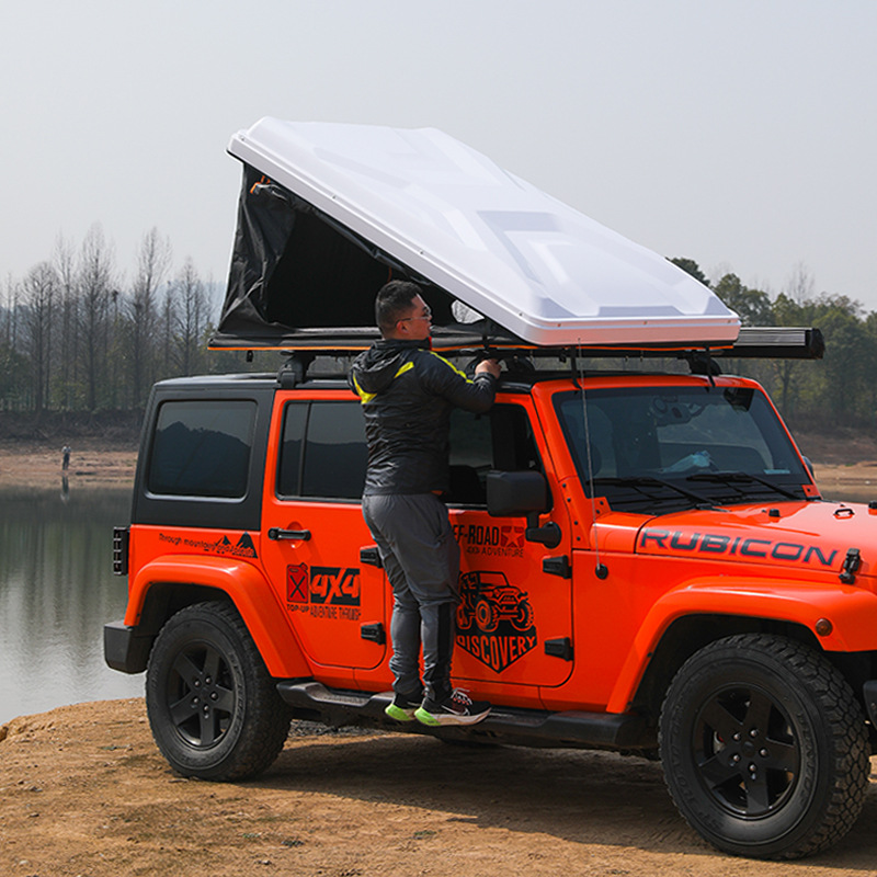 Car roof tent, outdoor hard-top, factory direct, foldable, suitable for camping, self-driving tours, ABS camping tent