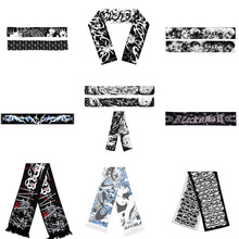 秋冬季亚马逊批发朋克风Y2K欧美图案保暖针织围巾男女同款外贸ins