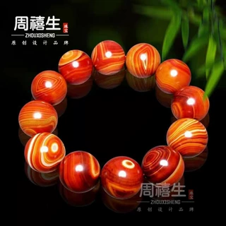 天然战国红玛瑙手链批发 桶珠鼓珠手串玉石玉器锁骨项链直播货源