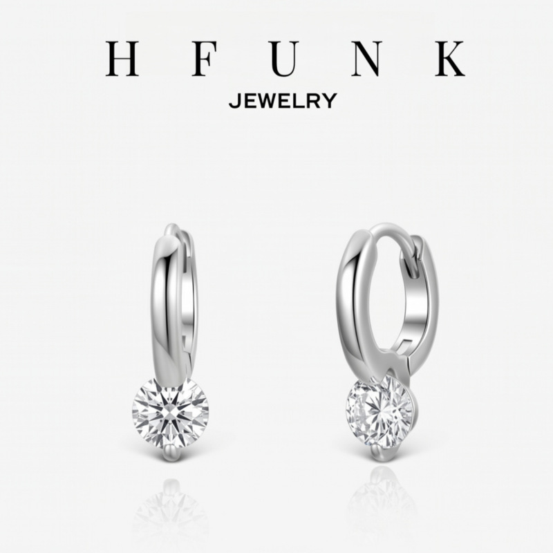 High-End Versatile Ear Clips, Light Luxury, Non-Fading Earrings, Silver-Plated Pins, Minimalist Style, Sparkling Silver Earrings for Women High-End Versatile Ear Clips, Light Luxury, Non-Fading Earrings, Silver-Plated Pins, Minimalist Style, Sparkling Silver Earrings for Women