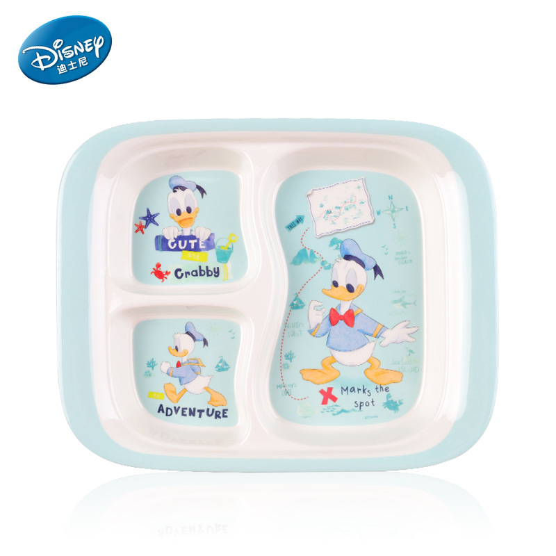Vajilla infantil auténtica, plato dividido, tazón de resina de melamina con dibujos animados, tazón para comer para bebés, tazón resistente a caídas y al calor
