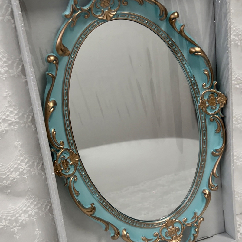 Retro retro de estilo europeo espejo de almacenamiento de la joyería tocador bandeja de la boda Internet celebridad foto accesorios decoración postre placa