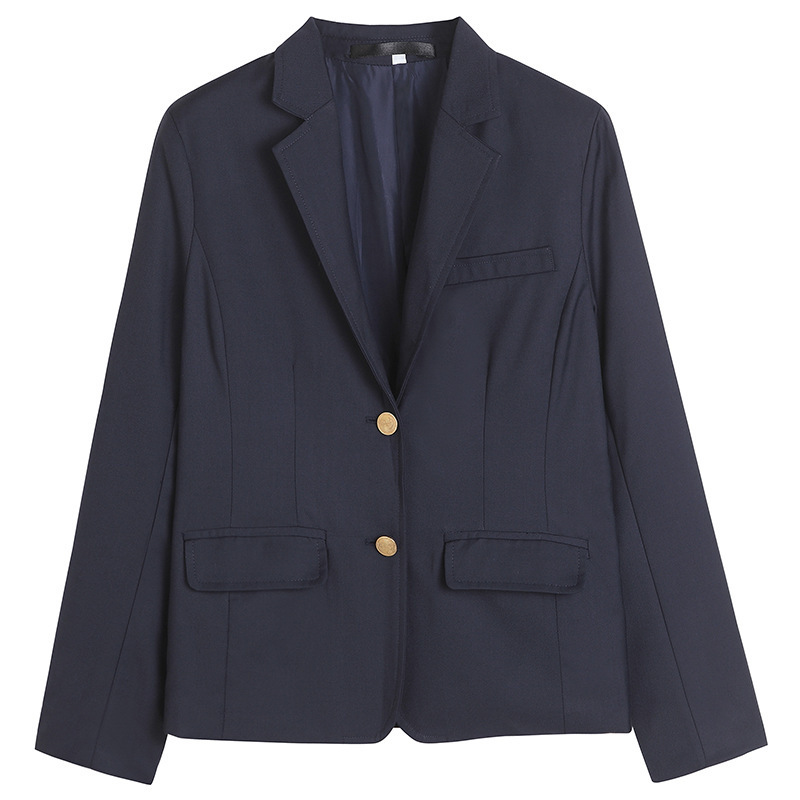 Small Suit jk Uniform Jacket Women's Korean Style 2021 Spring and Autumn New Loose High-end Elegant Student College Style Shoulder Pad