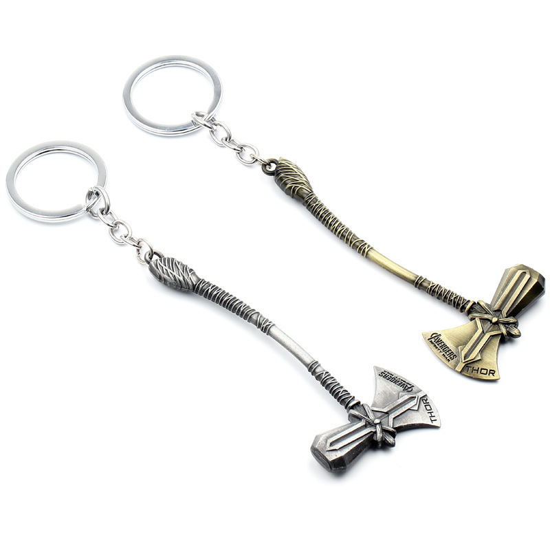 Avengers Alliance 3 Infinite War Thor's New Hammer Storm Axe Keychain