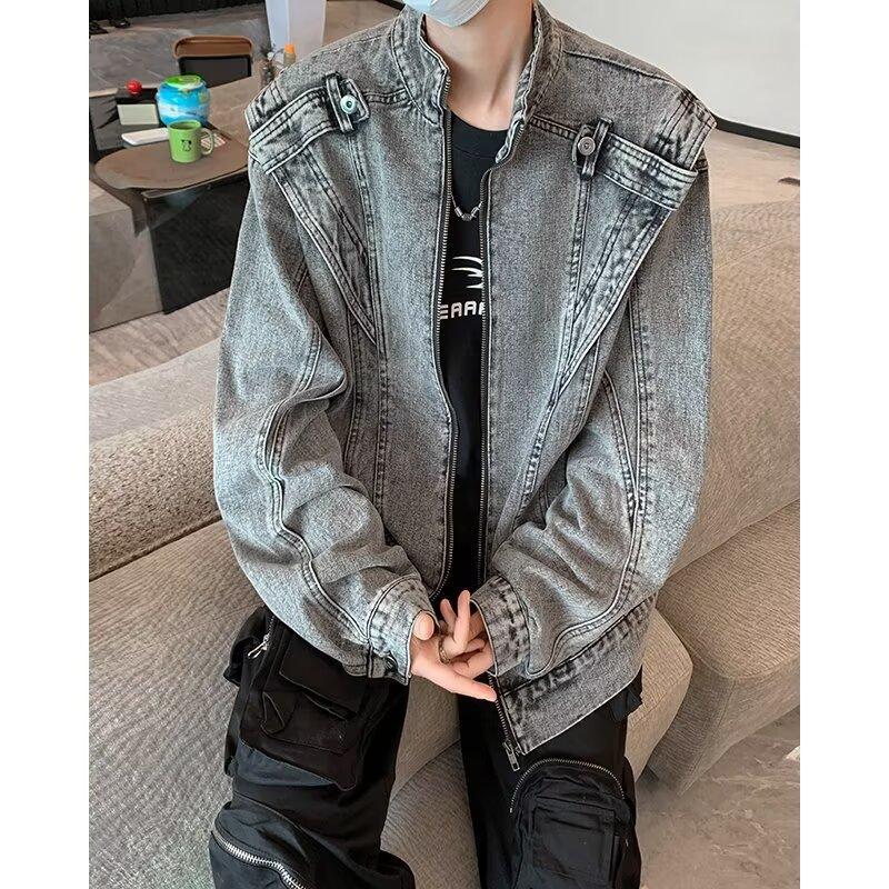 2024 Spring Autumn Cool Men Ins High Street Brand Harajuku Style Korean Version Trendy Loose Jacket_mkmklike.com