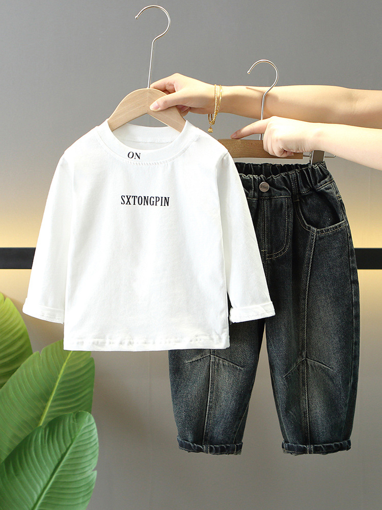 Conjunto de otoño para niños 6288, nuevo conjunto de tres piezas de suéter de primavera y otoño para niños, estilo coreano, marca de moda para bebés 2026
