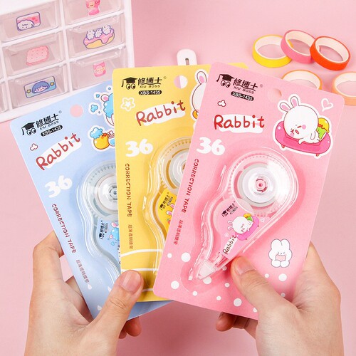 Correction tape set for primary and secondary school students, large-capacity correction tape, cute correction tape, creative cartoon stationery