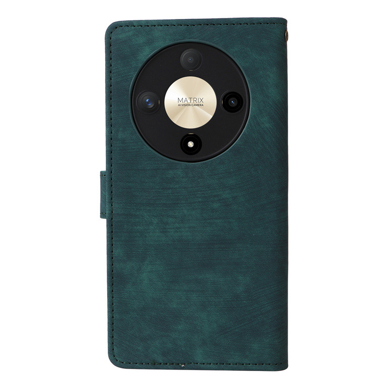 Läderfodral för honor magic6 lite x9b med kortfack och stativ_voghion.com