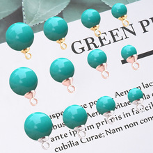 态美姿首饰  厂家直销饰品配件仿绿松石吊坠DIY发饰绿玉髓吊坠