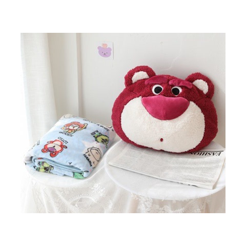 딸기 곰/베개 담요