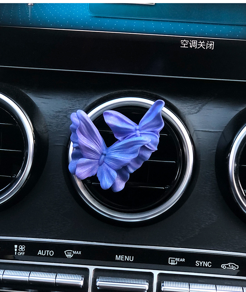Butterfly Car Aromatherapy Air Outlet Decoration Car Perfume High-grade Fragrance Expansion Stone Car Accessories Ornaments Gift for Women