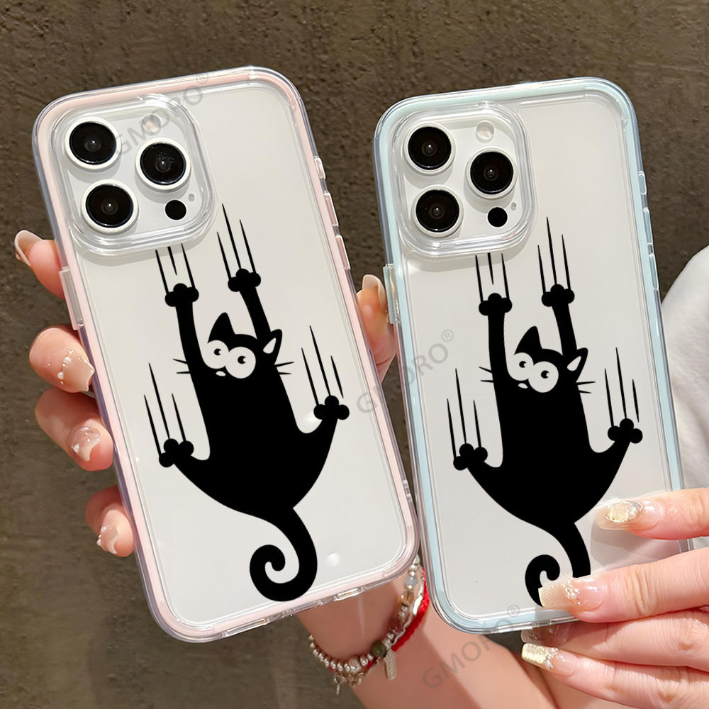 炫彩二合一亚力克适用苹果15promax手机壳外贸热销iphone16爬墙猫