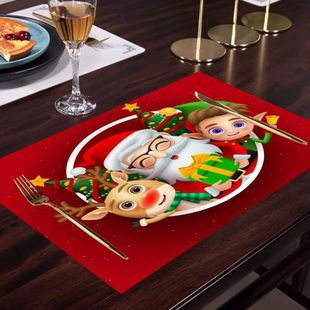 Cross-border Christmas insulated rectangular placemats
