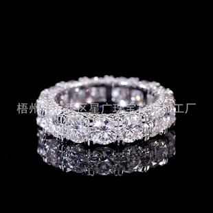 ���sS925�y肆���5mmĪɣʯ��ָ18K�׽�ٴ���Ů���Ž��ճ����