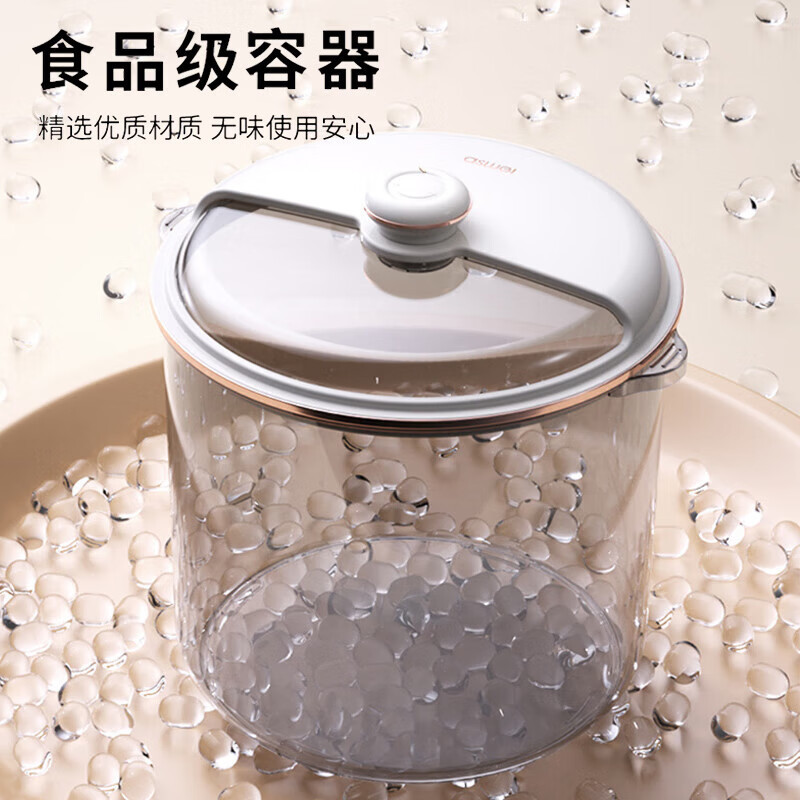 Cubo de arroz tipo empuje a prueba de insectos a prueba de humedad sellado 20kg caja de olla de arroz harina de arroz Medición de almacenamiento granos gruesos Cubo de arroz de plástico