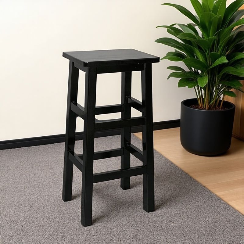 Rectangular stool 33*25*70cm black