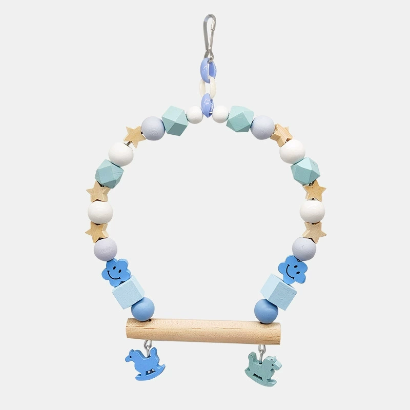 Игрушки для попугаев, принадлежности для украшения домашних животных, корелла, волнистый попугайчик, деревянная жевательная качалка для любовных птиц, оптом.