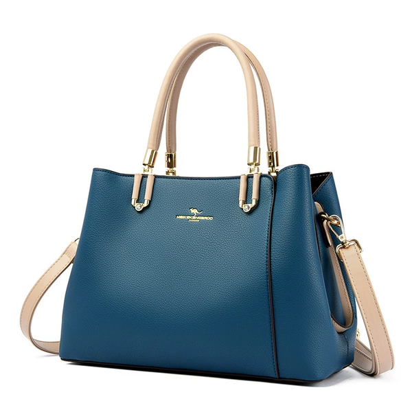 Blue hand loop bag, card holder