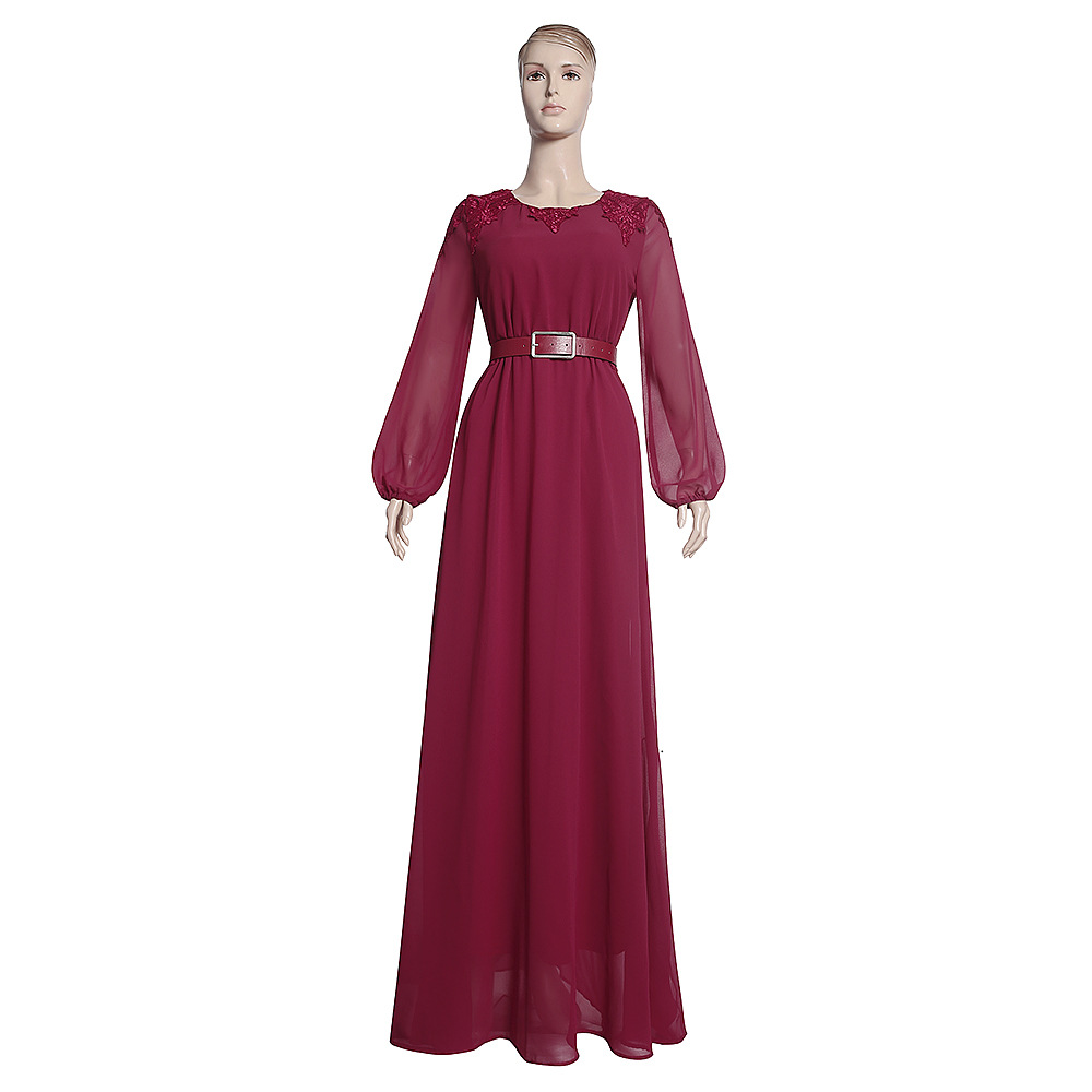 Women's Clothing fashion temperament commuting high waist slimming loose solid color dress _voghion.com