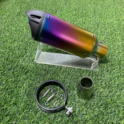 Motorcycle full-color exhaust pipe imitation race street race horizon domestic ninja 250RR race 350 450SR (Motorcycle exhaust pipe) - sc-duckbill-full-color