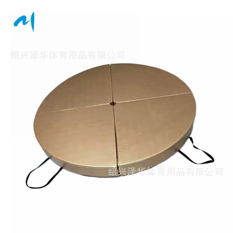 PU钢管舞垫四折健身垫瑜伽垫圆形加厚舞蹈垫体操垫保护垫防摔垫