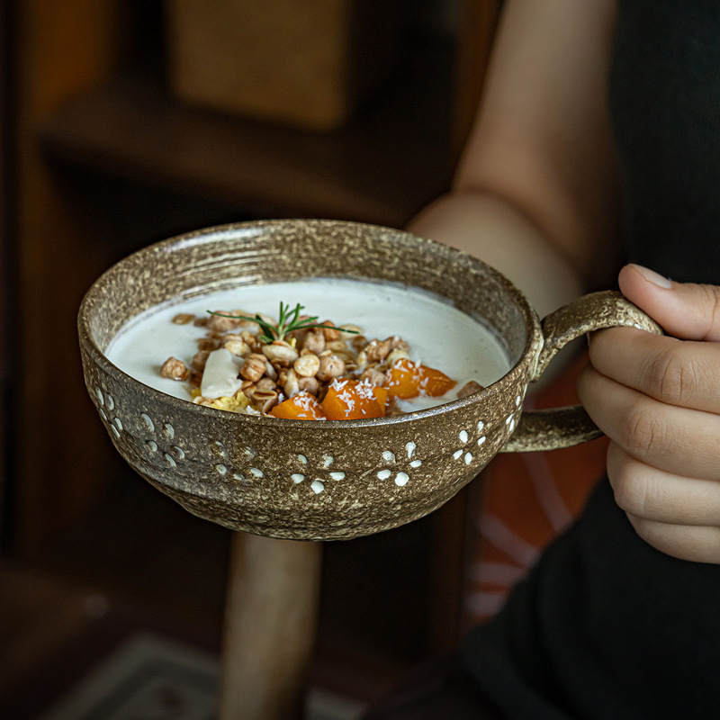 Retro Breakfast Bowl for Home Use, Dessert Yogurt Bowl, Japanese-Style Small Flower Cup, Tableware Wholesale, Mug, Fruit Bowl Retro Breakfast Bowl for Home Use, Dessert Yogurt Bowl, Japanese-Style Small Flower Cup, Tableware Wholesale, Mug, Fruit Bowl