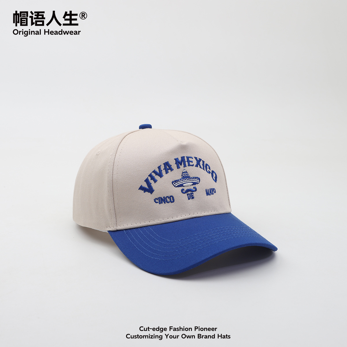 Sombreros para hombres y mujeres transfronterizos Europa América México bordado cinco piezas de sombrero de béisbol camioner gorra de lengua de goma
